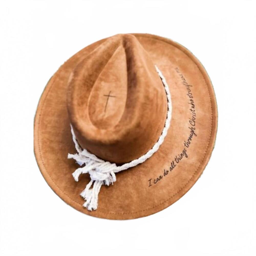 NEW WILD INDIGO women's i can do all things rancher hat in beige